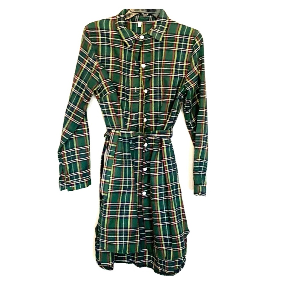Plaid green dress/tunic